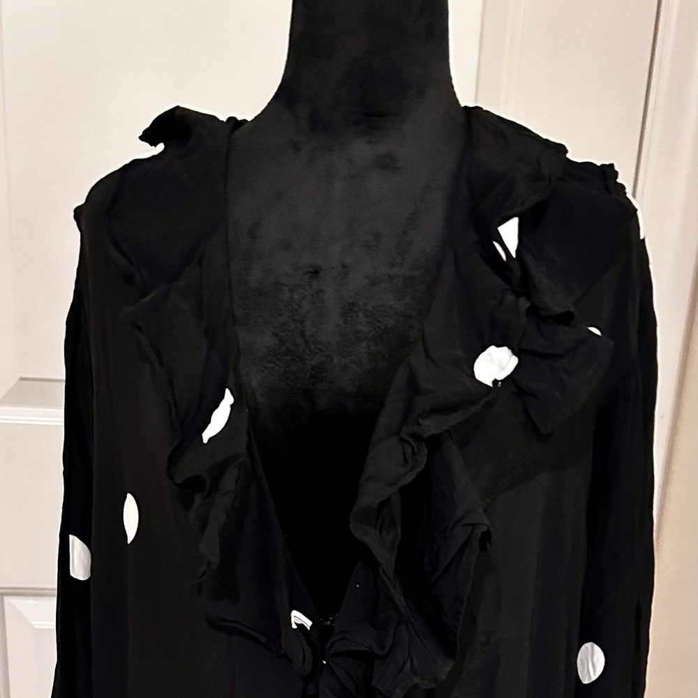 H&M Black and White Pokadot Dress (100% Rayon)